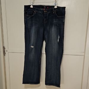 Torrid Dark Blue Distressed Jeans